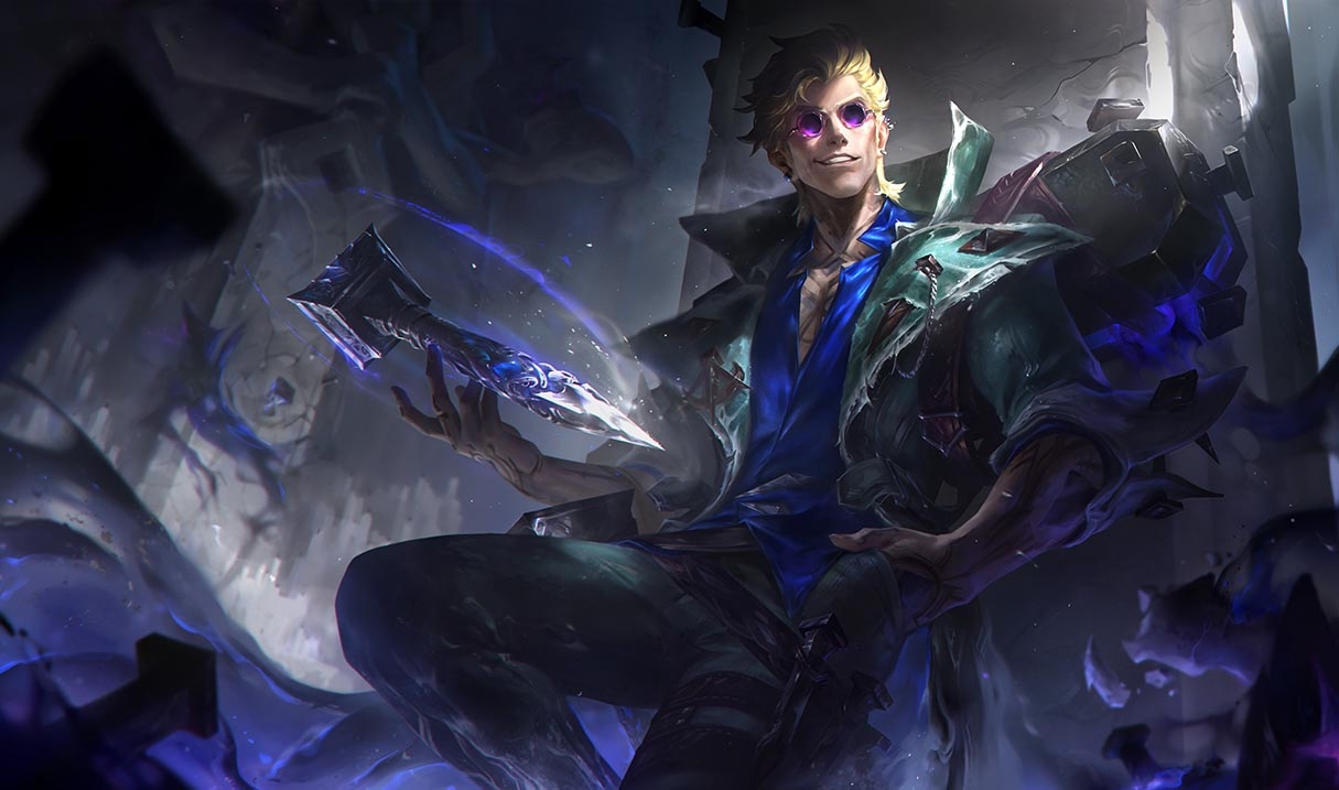 Locke splash art — Exorcista de Cenizas, asesino AP de mid lane, Parche 26.13